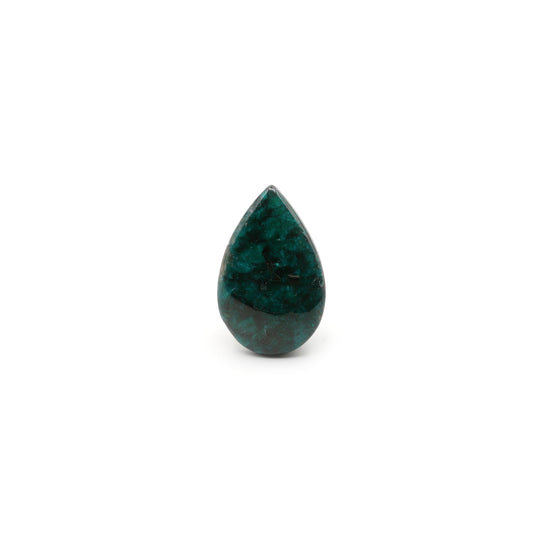 10ct Natural Dioptase Pear Cabochon Doublet