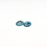 25.9ct Pair Of Natural Turquoise Oval Cabochon From Mexico