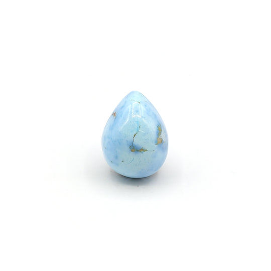 22ct Natural Turquoise Pear Cabochon From Maikain Kazakhstan