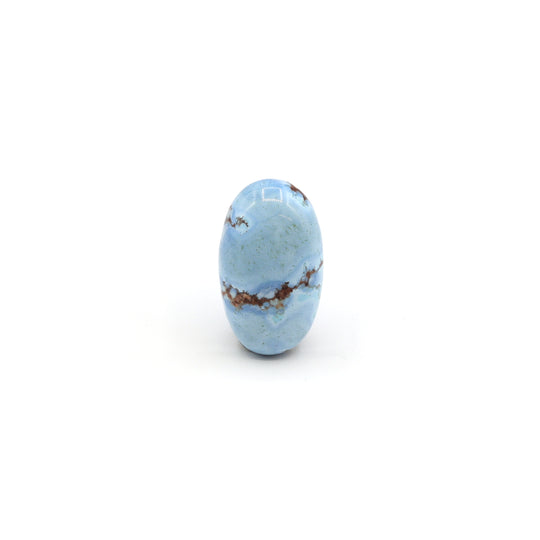 22.8ct Natural Turquoise Oval Cabochon From Maikain Kazakhstan