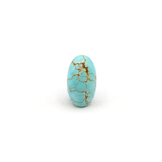 8.1ct Natural Turquoise Oval Cabochon From Kazakhstan