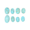 116.5ct 8pcs Natural Turquoise Oval Cabochons From Maikain Kazakhstan