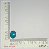 12.8ct Natural Turquoise Oval Cabochon From Mexico