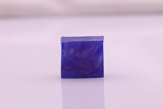 13-15gr 1pcs Recrystallized Blue Garnet Opaque (YAG) Cube Lab Created Rough