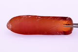 31.6-34.8gr 1pc Recrystallized Orange Padparadscha Sapphire Lab Created Rough