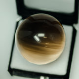 200ct Bi-color Smoky & White Quartz Crystal Sphere 22mm Lab Created Loose Stone