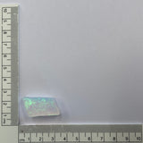 8.2gr Non-Resin White Jelly Opal with Green Fire Lab Created Rough Stone
