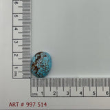 14.3ct Natural Turquoise Oval Cabochon From Kazakhstan