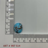 10.8ct Natural Turquoise Oval Cabochon From Maikain Kazakhstan