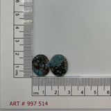 7.8ct Pair Of Natural Turquoise Oval Cabochon From Kazakhstan