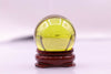 85.9gr Yellow Crystal Sphere 30 mm Cubic Zirconia Ball Lab Created Loose Stone