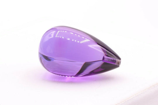 26.05ct Purple Amethyst (Quartz) Drop 22x13.5 mm Lab Created Loose Stone