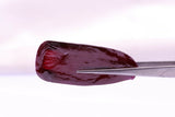 26.1-27.1gr 1pc Recrystallized Strong Red Color Ruby Lab Created Faceting Rough