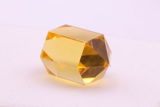 23.7-25.83ct 1pcs Yellow Citrine (Quartz) Crystal 23x11 mm Lab Created Stone