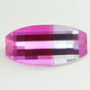 16.94ct Recrystallized Bi-Color Pink/White Sapphire Baguette 23x11 Lab Created