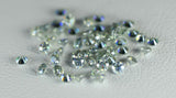2.4ct 50pcs Round 2mm Calibrated Gray Rutile Diamond Cut Lab Created Loose Stone