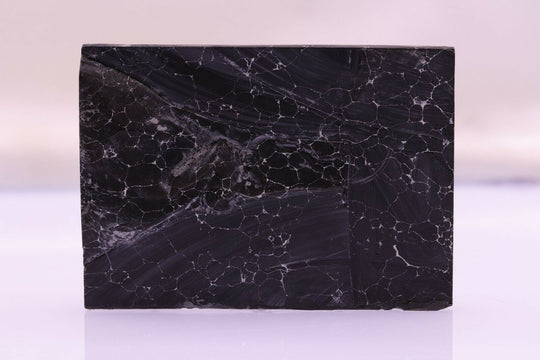 44.61gr Composite Black with White Matrix Lab Created Faceting Rough Stone