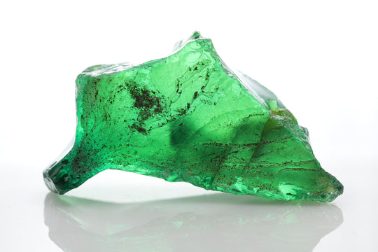 75.3gr Recrystallized Green Garnet Emerald Color (YAG) Lab Created Rough Stone