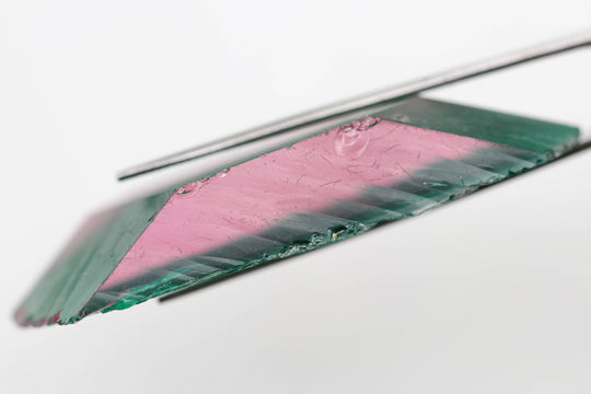 94ct Hydrothermal Morganite Pink Beryl with Green Seed Lab Created Rough Crystal