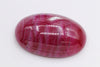 65.84ct Recrystallized Opaque Strong Red Ruby Cabochon 32x21 Lab Created